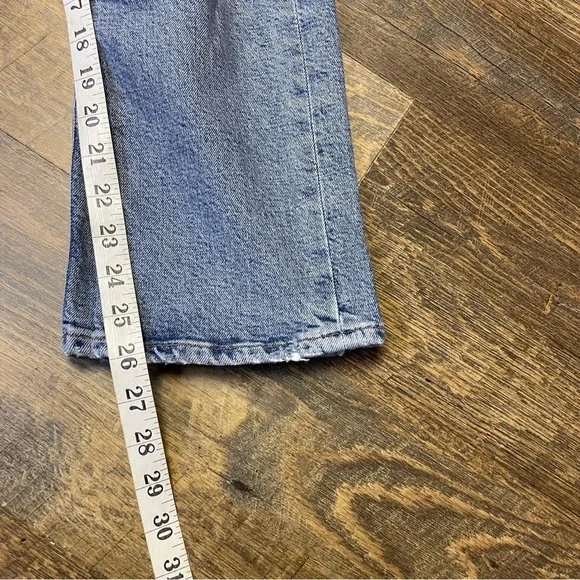 Agolde Riley Jeans Straight Crop High Rise Button Fly Womens 27 Distressed - Picture 8 of 11